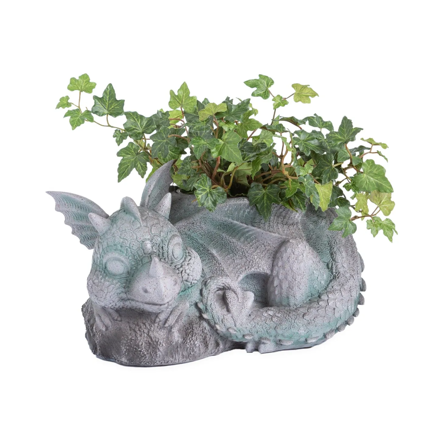 Planters & Plant Stands>Plow & Hearth Sleeping Baby Dragon Planter