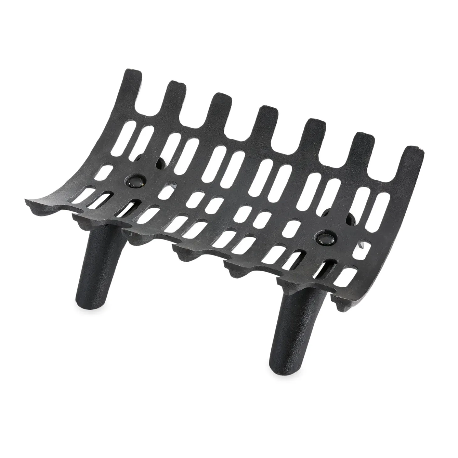 Fireplace Grates & Firebacks>Plow & Hearth Small Cast Iron Deep-Bed Fireplace Grate with Four Legs