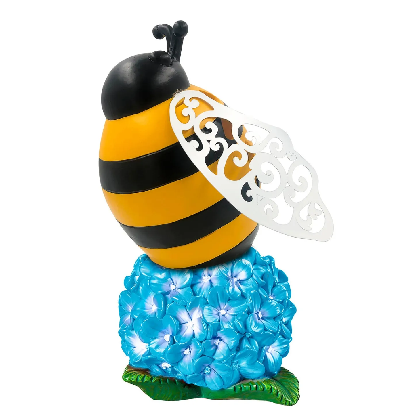 Garden Statues | Solar Accents>Plow & Hearth Solar Bug Zapper Garden Statue, Bee