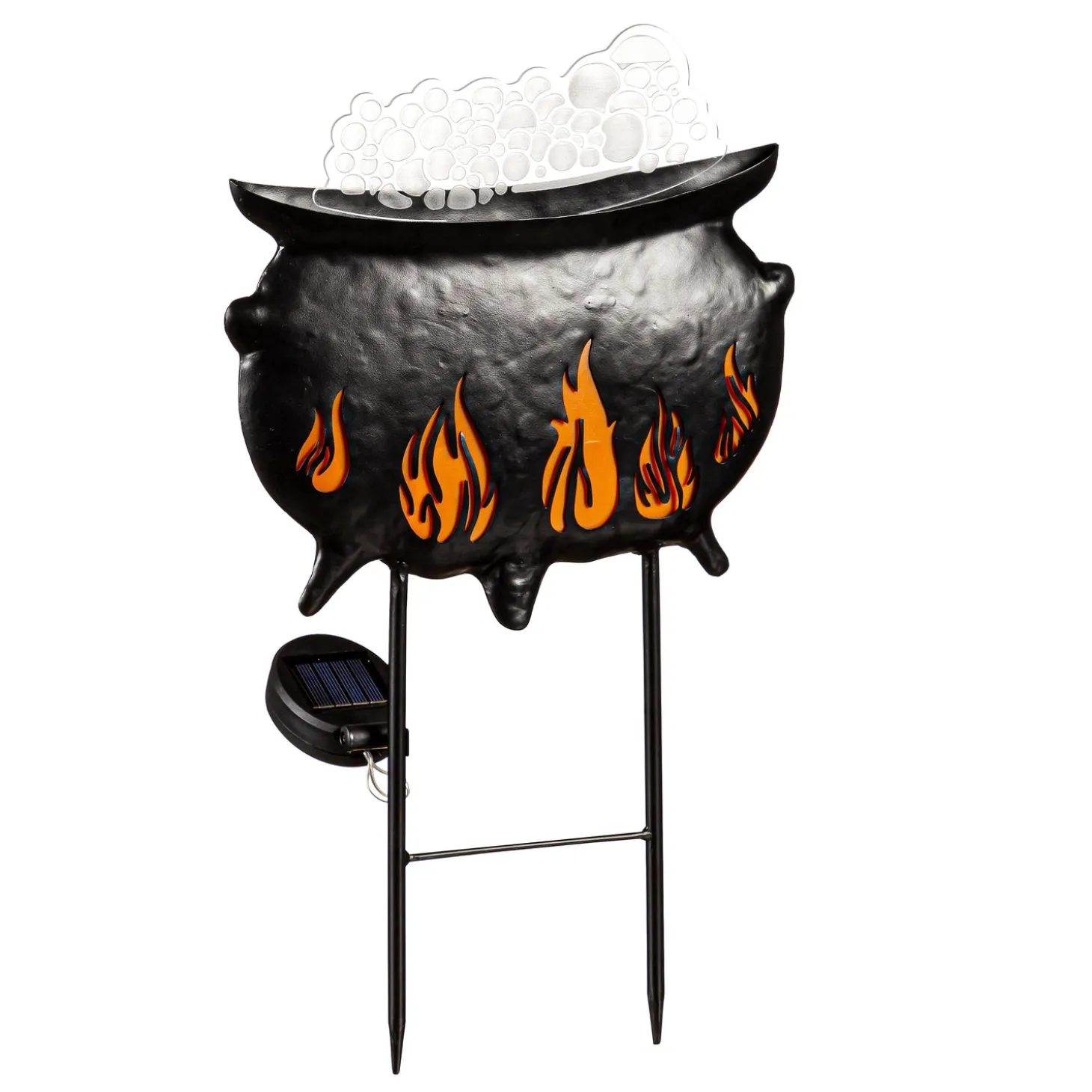 Garden Stakes | Lighted Garden Decorations>Plow & Hearth Solar Cauldron Halloween Stake