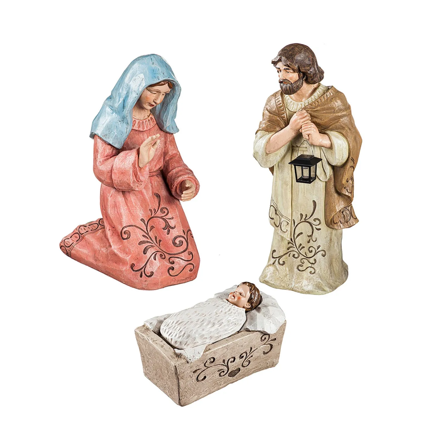 Garden Statues | Solar Accents>Plow & Hearth Solar Nativity Garden Statues, Set of 3