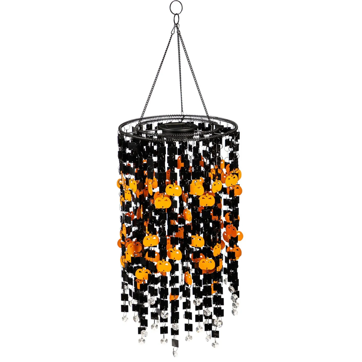 Solar Accents | Solar Lighting>Plow & Hearth Solar Pumpkin Mobile Lantern