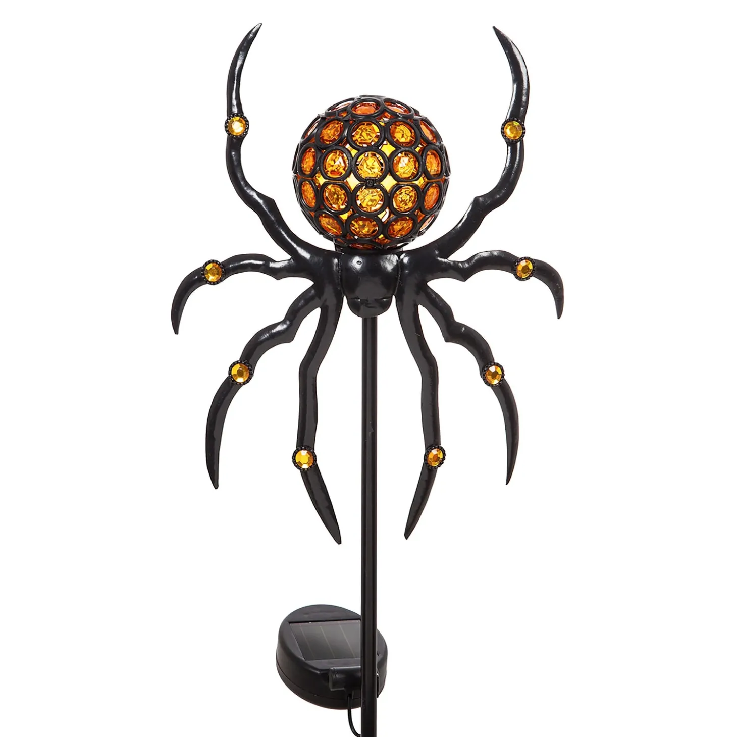 Garden Stakes | Solar Accents>Plow & Hearth Solar Spider Halloween Garden Stake