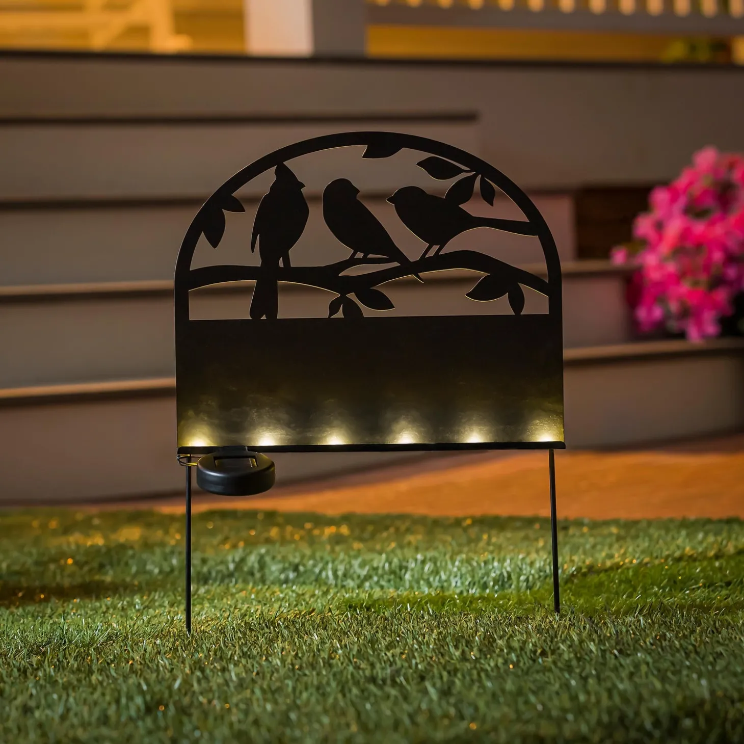 Garden Stakes | Solar Accents>Plow & Hearth Solar Staked Metal Address Sign