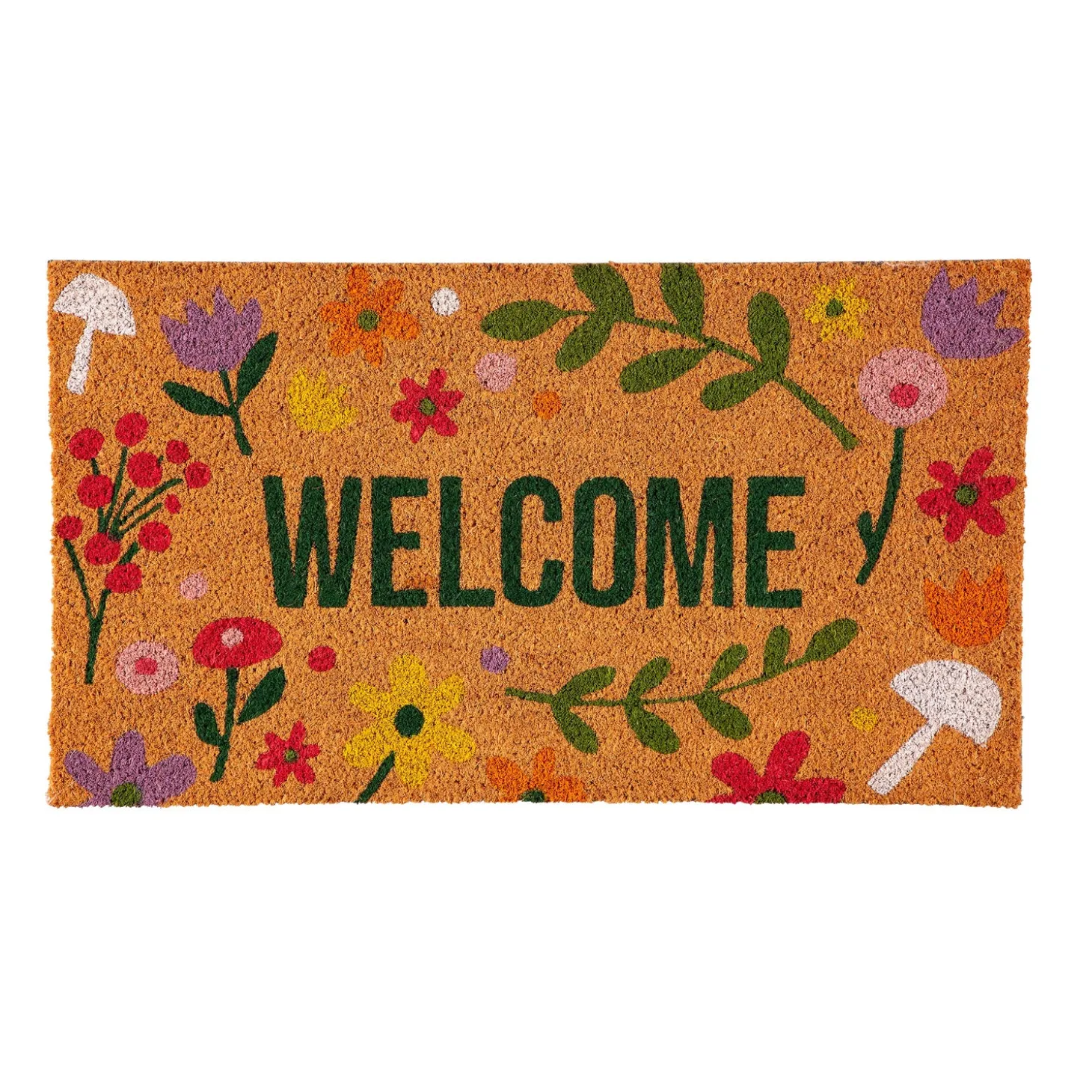 Coir Mats>Plow & Hearth Spring Floral Haven Coir Mat