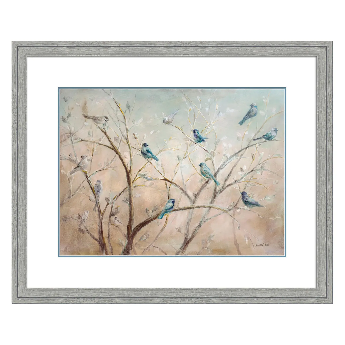 Wall Art>Plow & Hearth Spring Gathering Framed Wall Art Painting