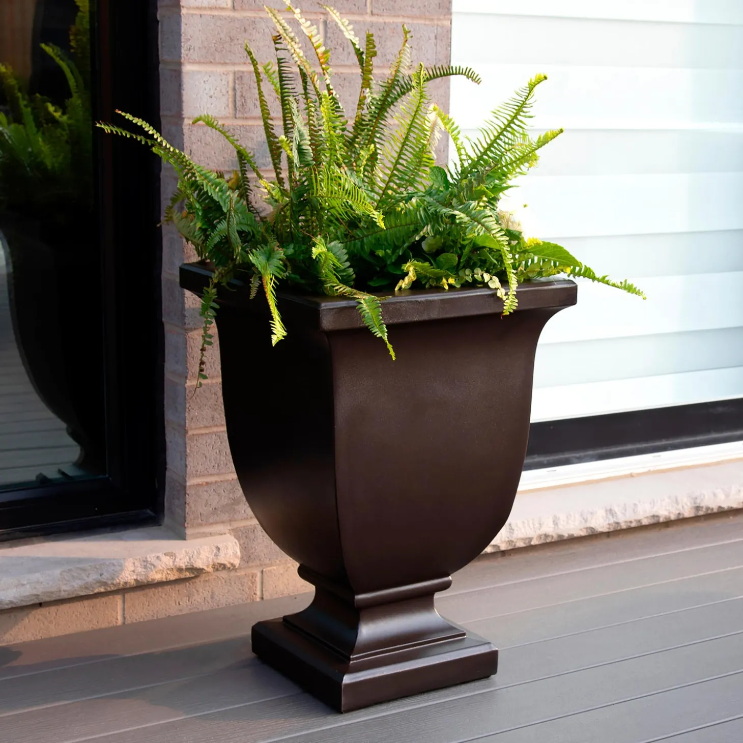 Planters & Plant Stands>Plow & Hearth St. Augustine Self-Watering Tall Planter