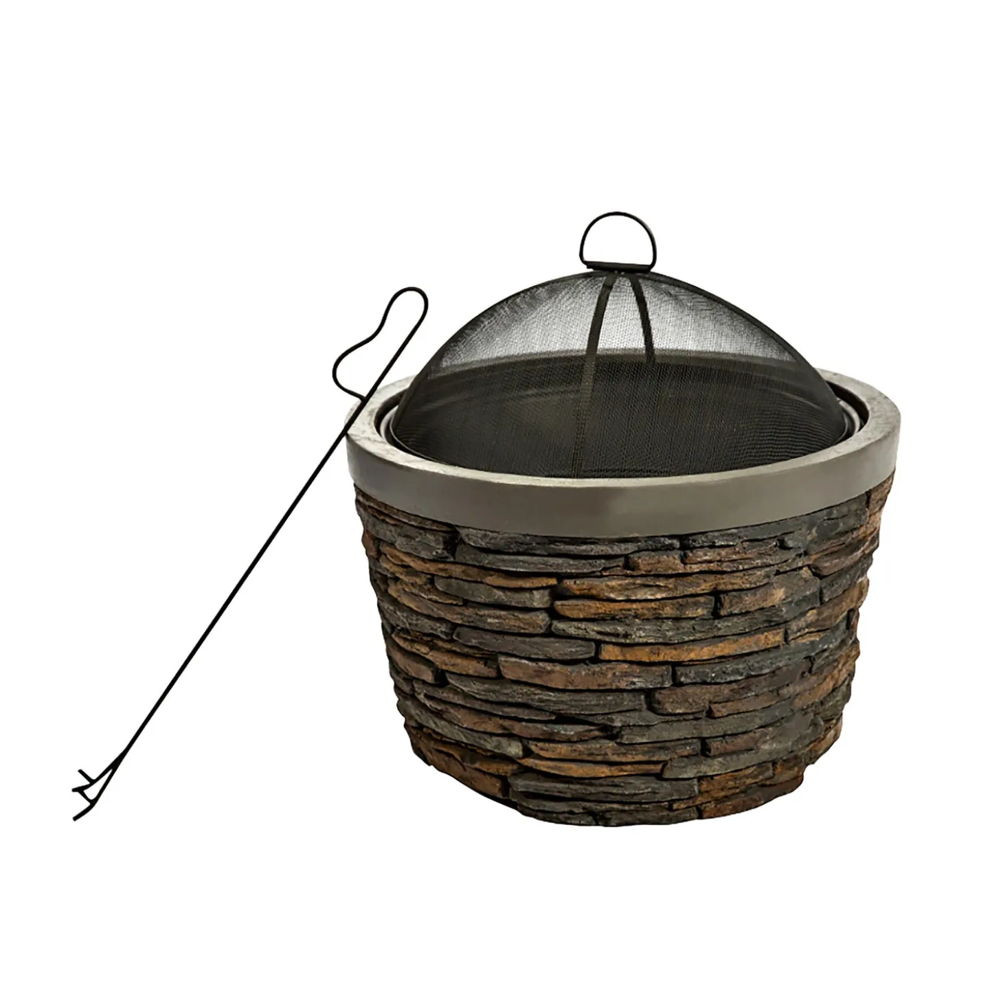 Fire Pits | Fire Pits>Plow & Hearth Stacked Stone Wood Burning Fire Pit