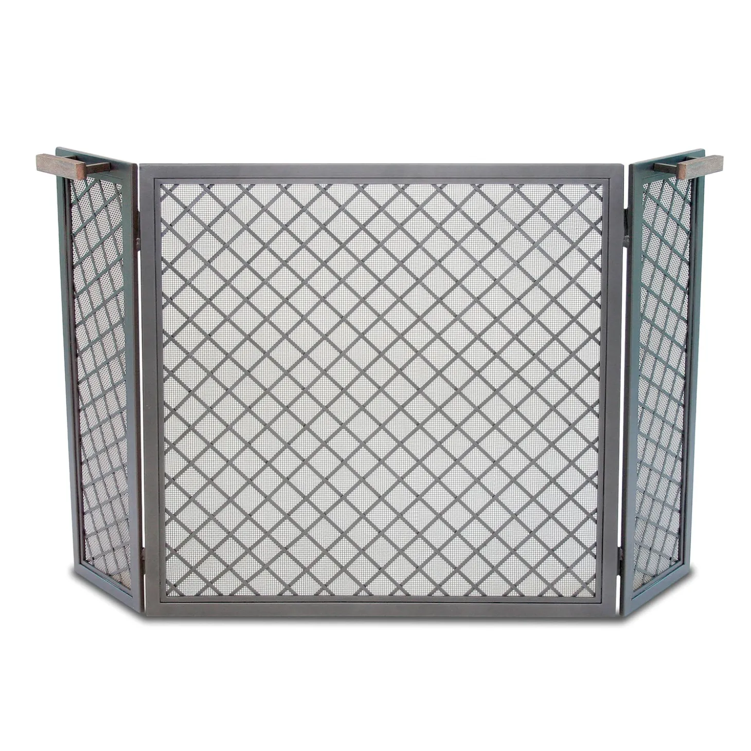 Tri-Panel Fireplace Screens>Plow & Hearth Stanton Tri-Panel Fireplace Screen Iron