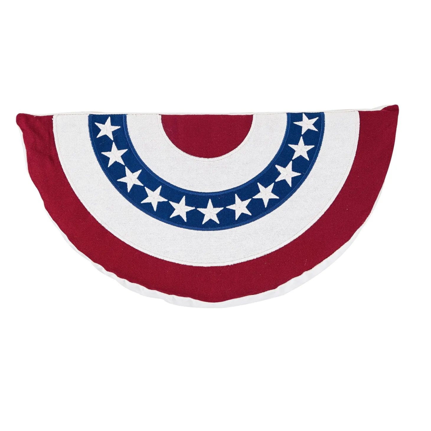 Outdoor Throw Pillows | Decorative Pillows>Plow & Hearth Star-Spangled Flag Slice Cotton Pillow