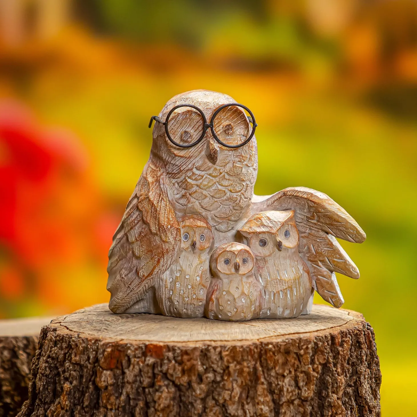 Garden Statues>Plow & Hearth Studious Owl Statue, 7"H