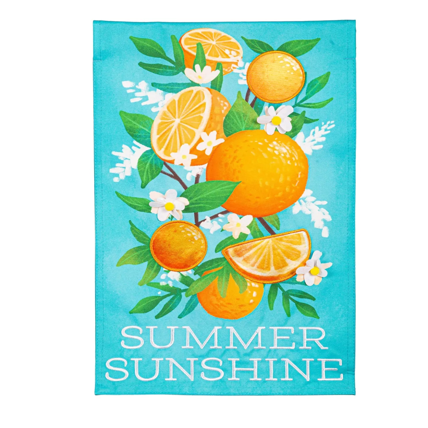 Garden Flags>Plow & Hearth Summer Sunshine Linen Garden Flag