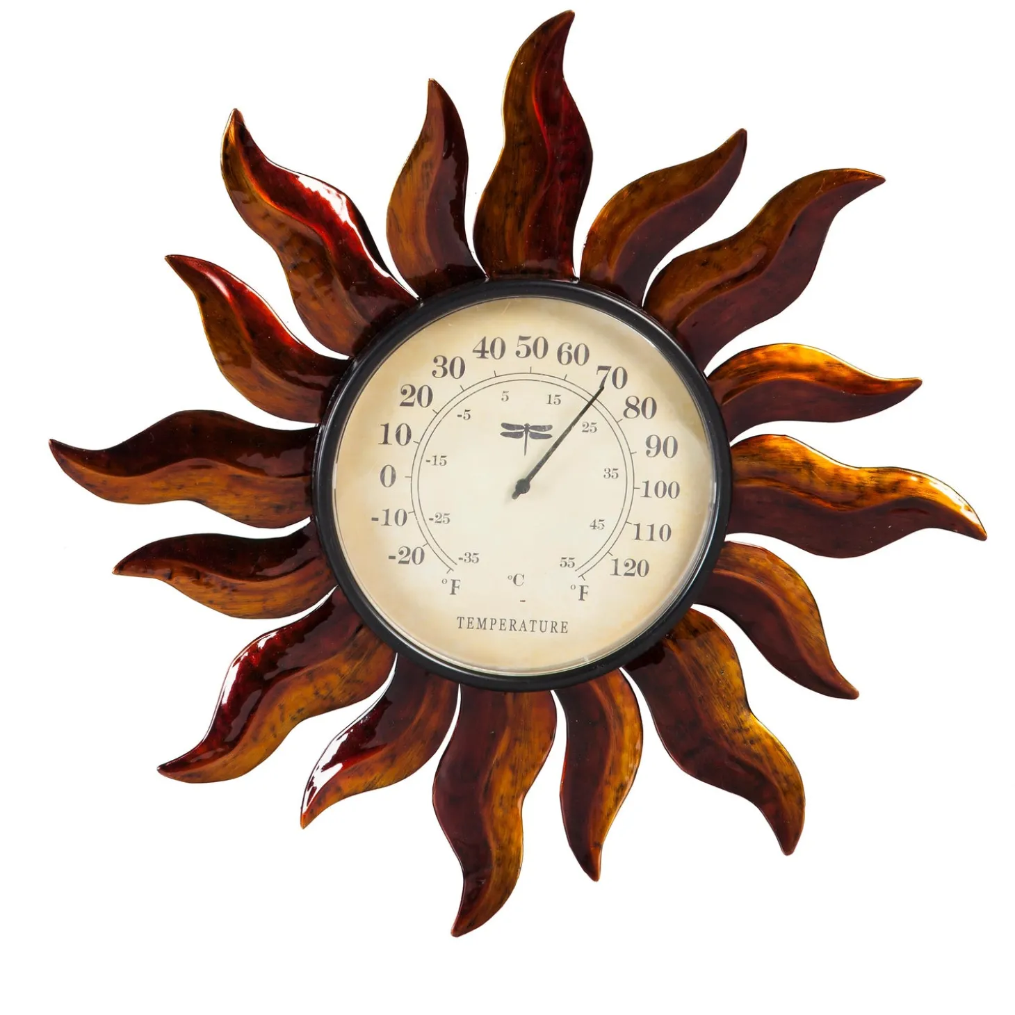 Outdoor Wall Art | Wall Art>Plow & Hearth Sun Outdoor Wall Thermometer