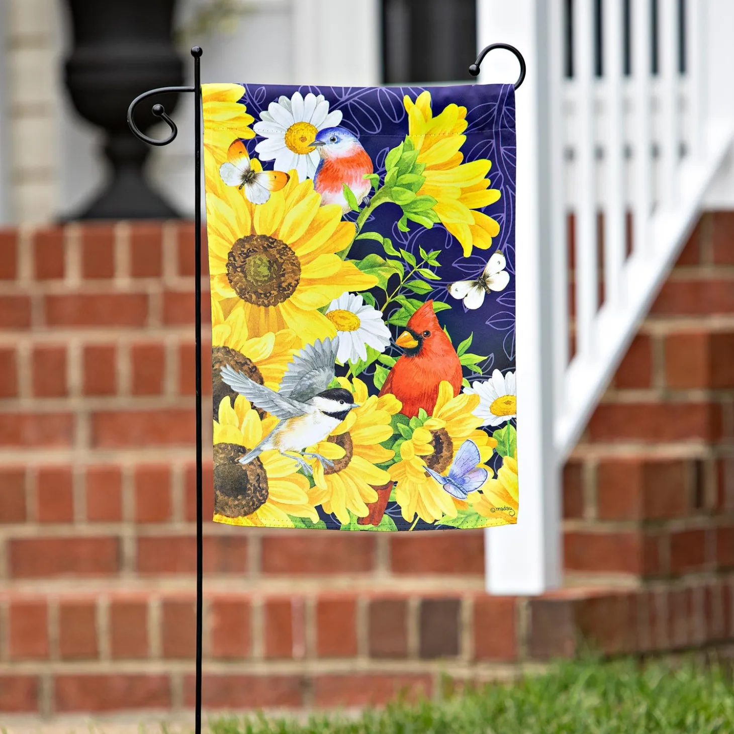 Garden Flags>Plow & Hearth Sunflower Glory Garden Suede Flag