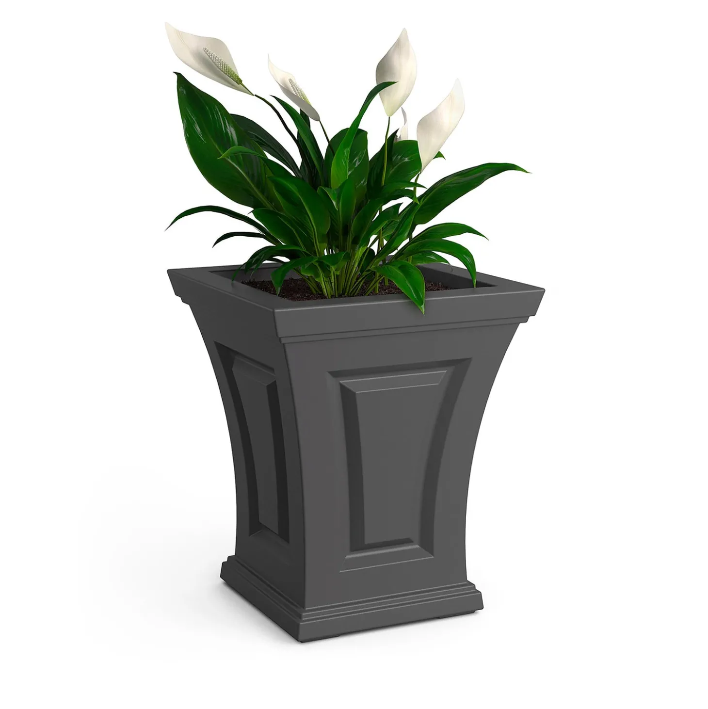 Planters & Plant Stands>Plow & Hearth Surfside Tall Self-Watering Planter, 18"H