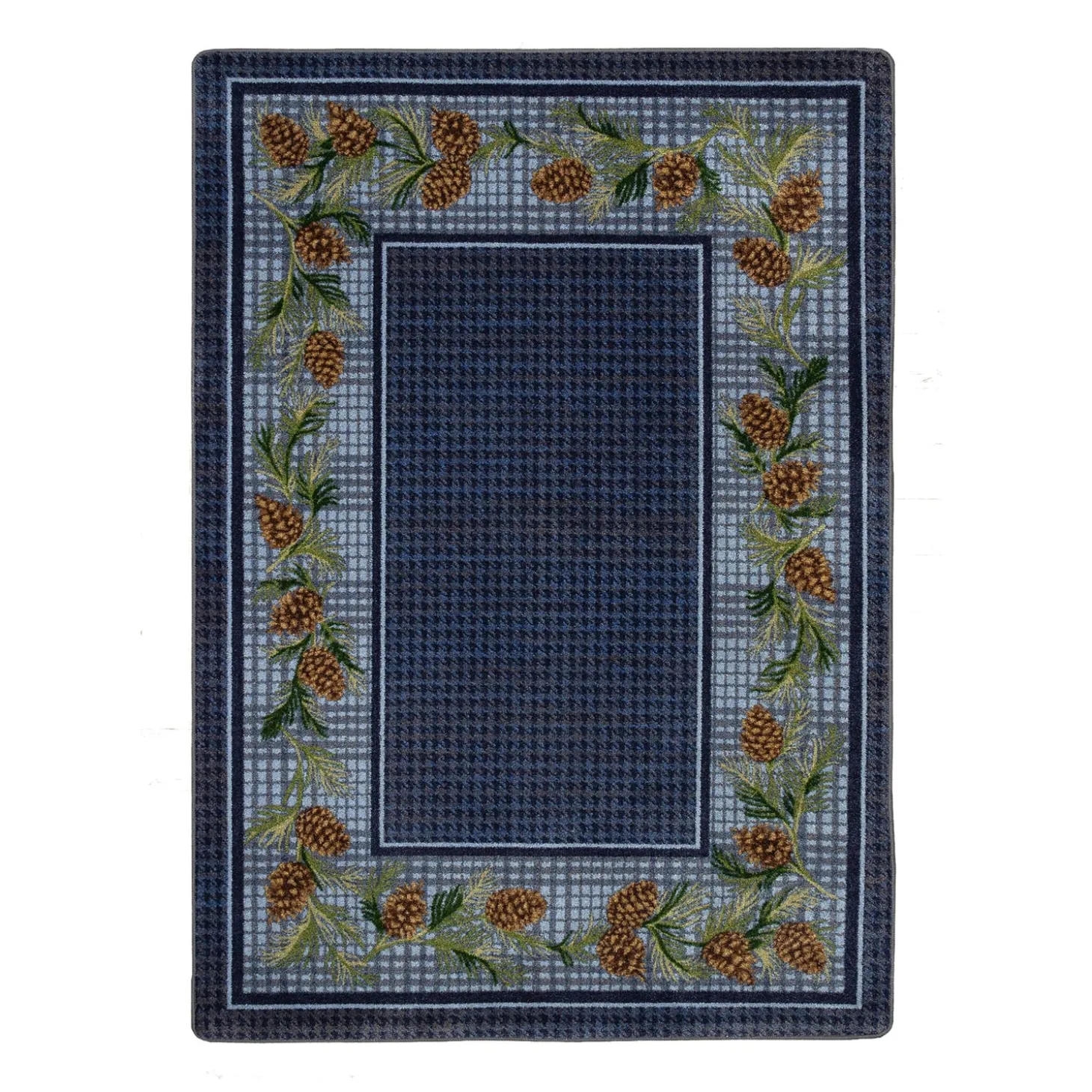 Area Rugs | Hearth Rugs>Plow & Hearth Sweetwater Pine Plaid EnduraStran Area Rug, 5'4" x 7'8"