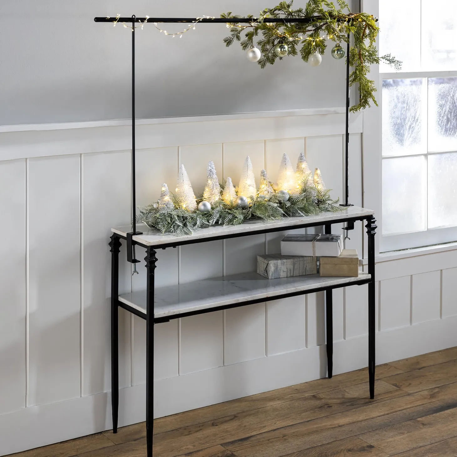 Accent Tables | Desks & Console Tables>Plow & Hearth Tablescape Decorating Adjustable Metal Rod