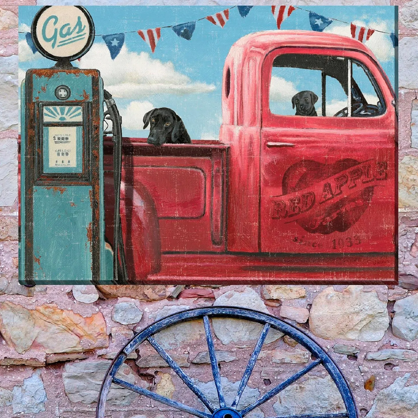 Outdoor Wall Art | Wall Art>Plow & Hearth Take A Ride Indoor/Outdoor Canvas Wall Art