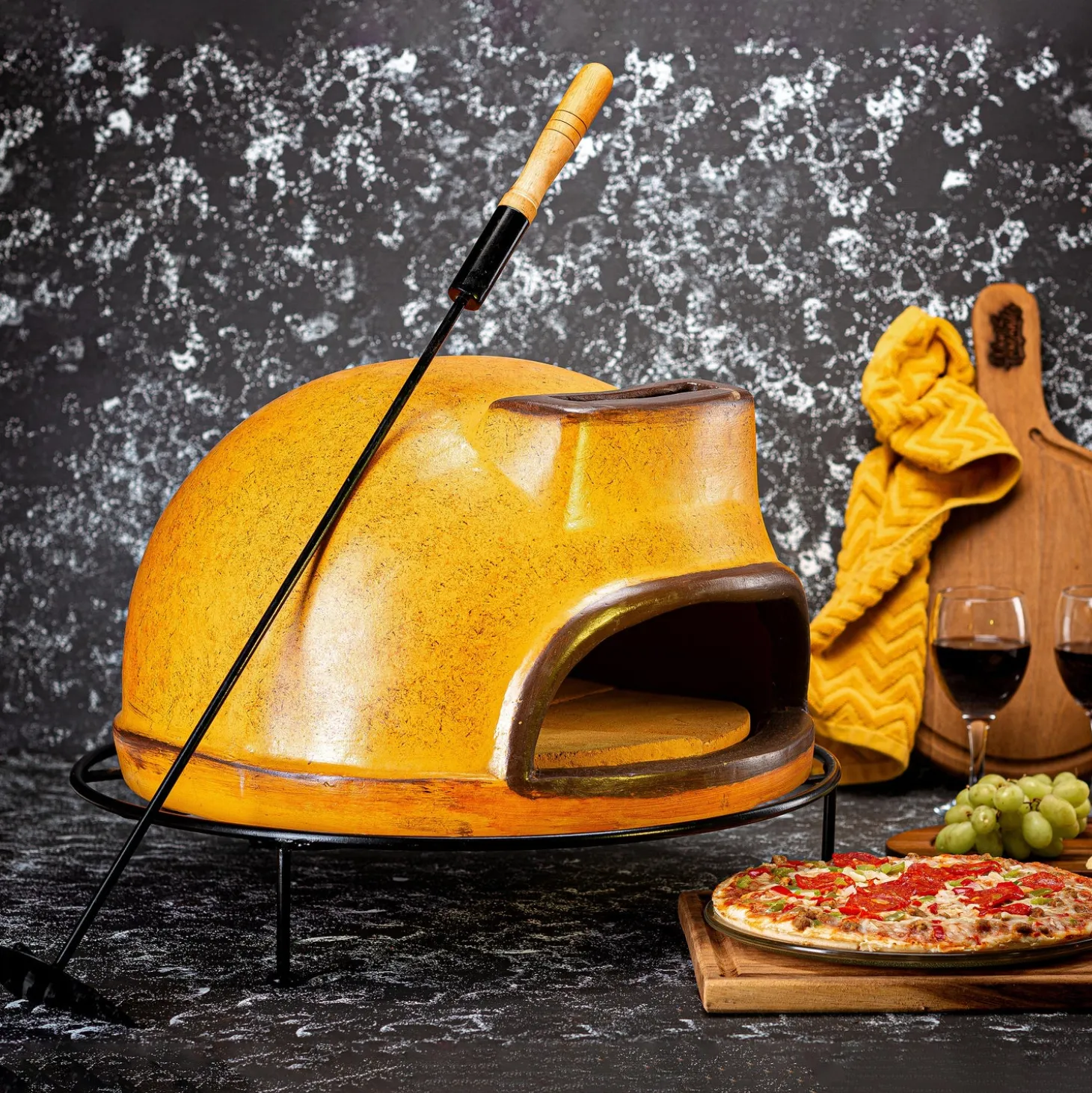 Pizza Ovens>Plow & Hearth Talavera Florencia Pizza Oven