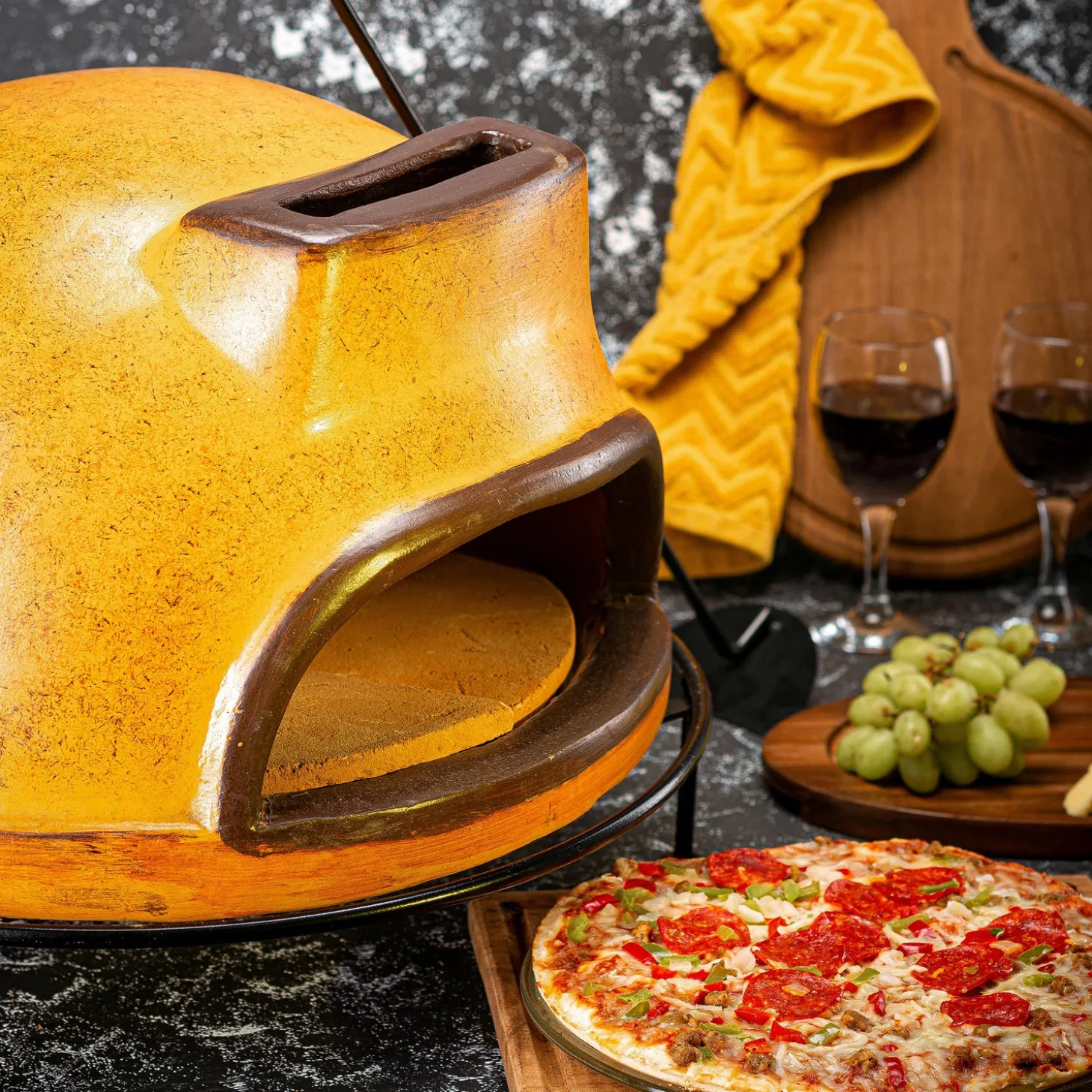 Pizza Ovens>Plow & Hearth Talavera Florencia Pizza Oven