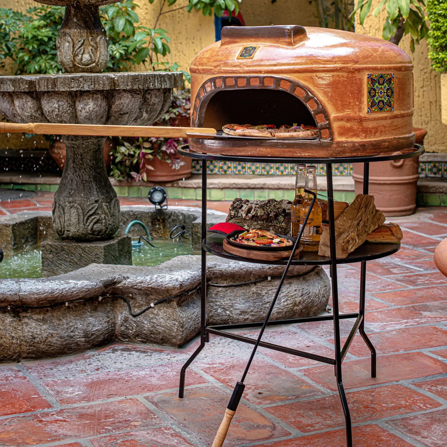 Pizza Ovens>Plow & Hearth Talavera Genoa Pizza Oven