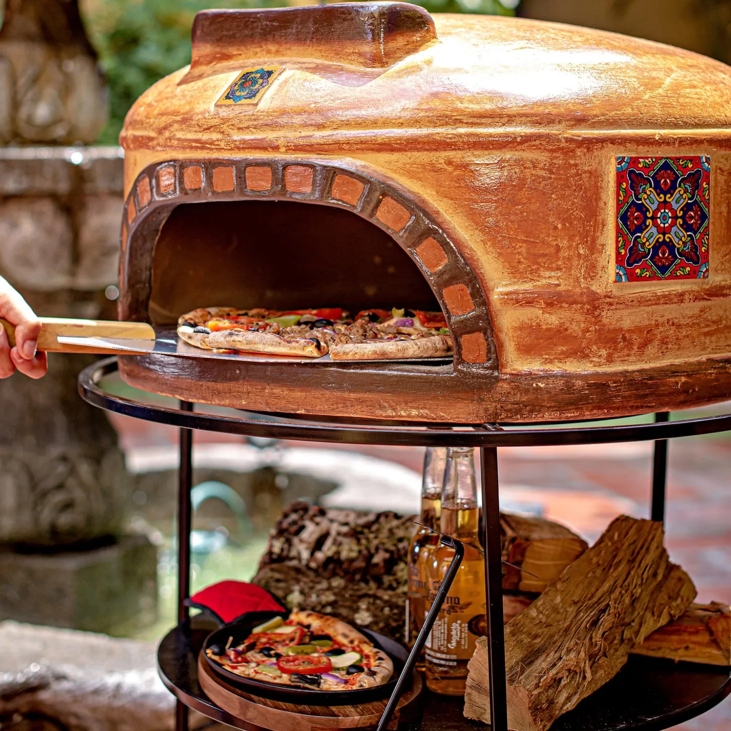 Pizza Ovens>Plow & Hearth Talavera Genoa Pizza Oven