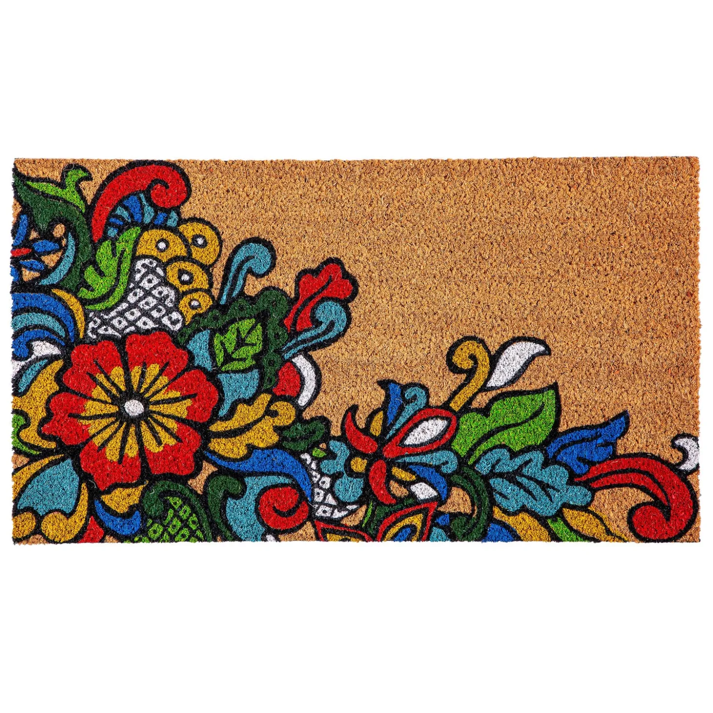 Coir Mats>Plow & Hearth Talavera Inspired Coir Mat