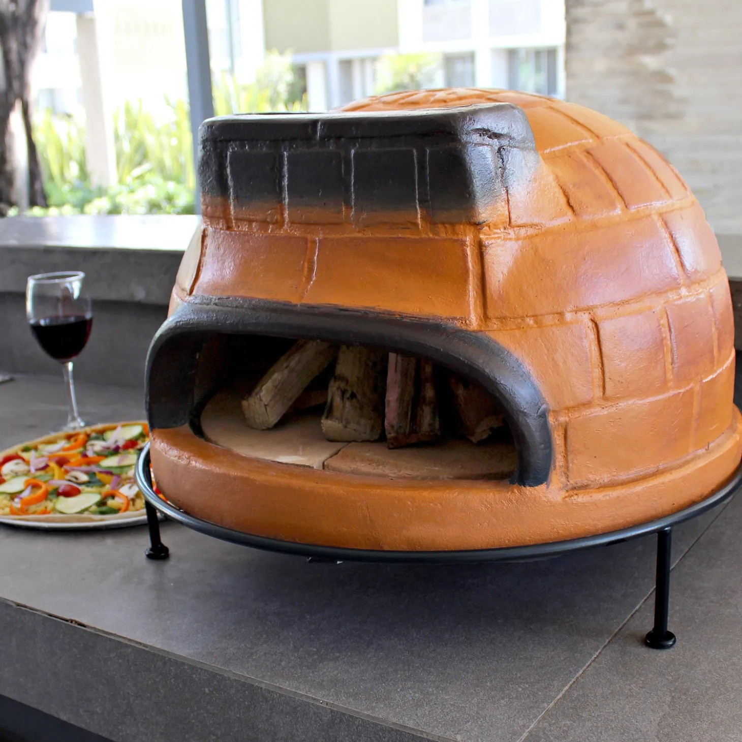 Pizza Ovens>Plow & Hearth Talavera Sienna Pizza Oven