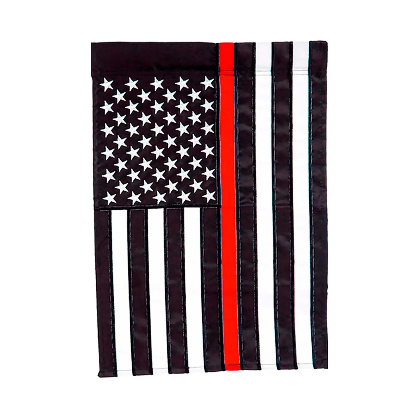 Garden Flags>Plow & Hearth Thin Red Line Garden Applique Flag