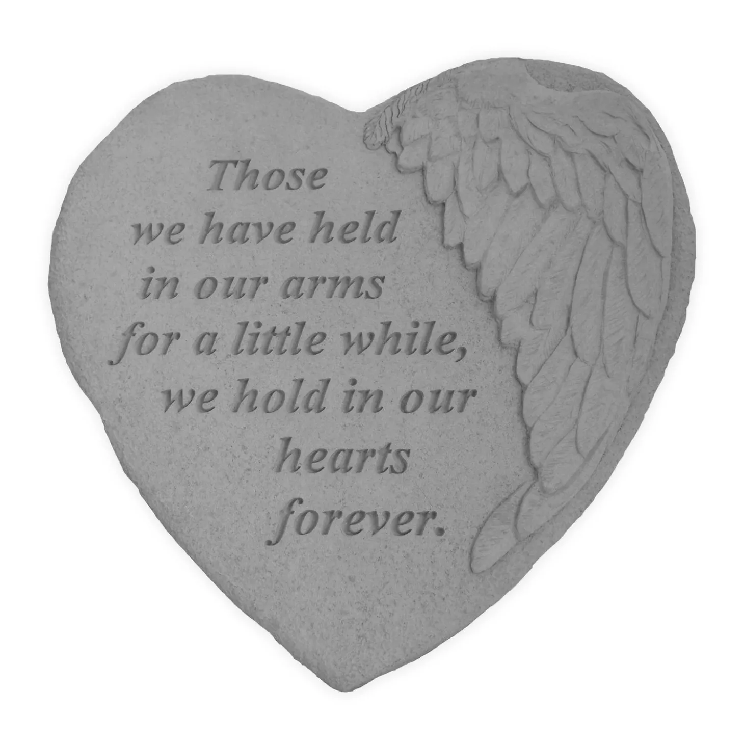 Memorial & Garden Plaques>Plow & Hearth Those Held Heart Memory Stone