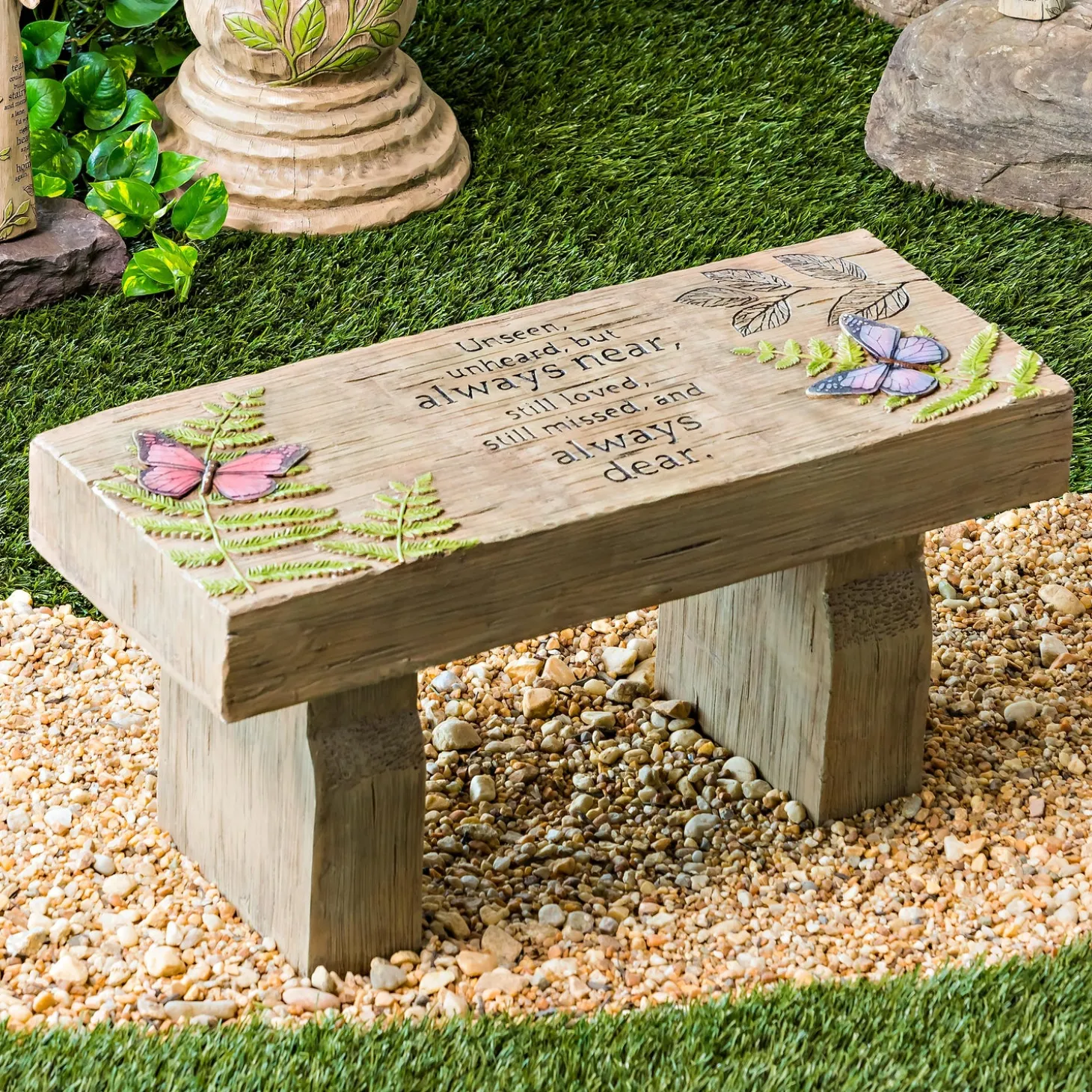 Garden Statues | Outdoor Benches>Plow & Hearth Those We Love Memorial Garden Bench