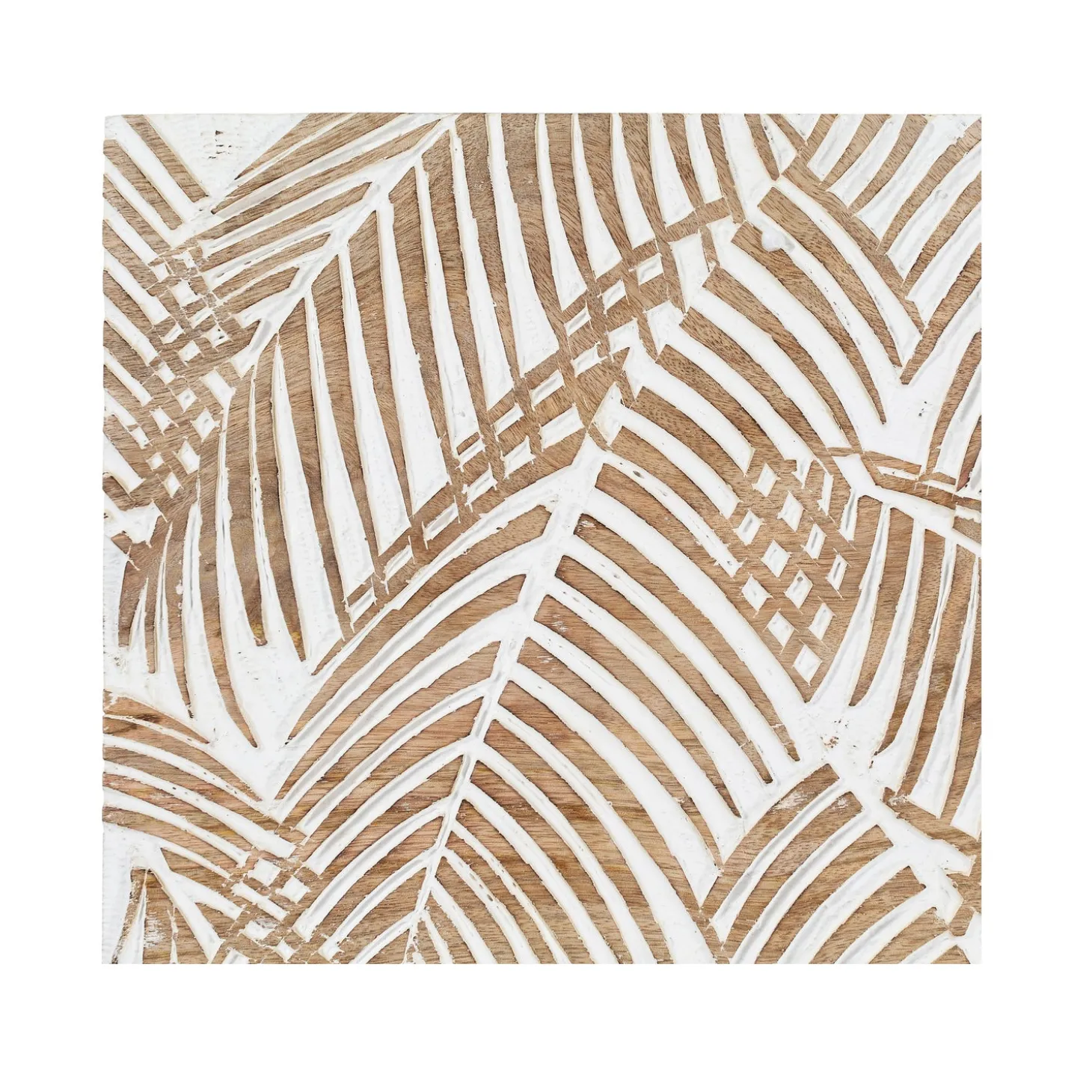 Wall Art>Plow & Hearth Three Panel White Washed Tropical Wall Art