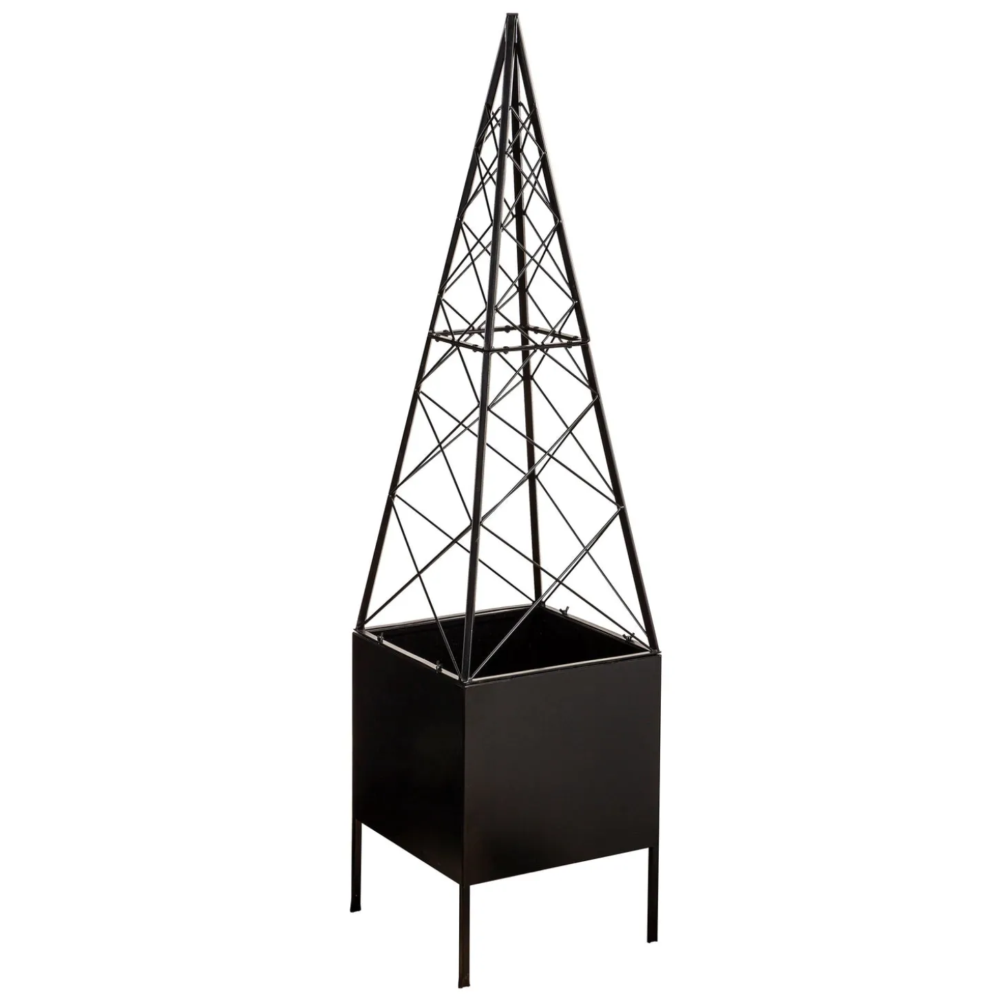 Planters & Plant Stands | Arbors & Trellises>Plow & Hearth Triangular Obelisk Planter