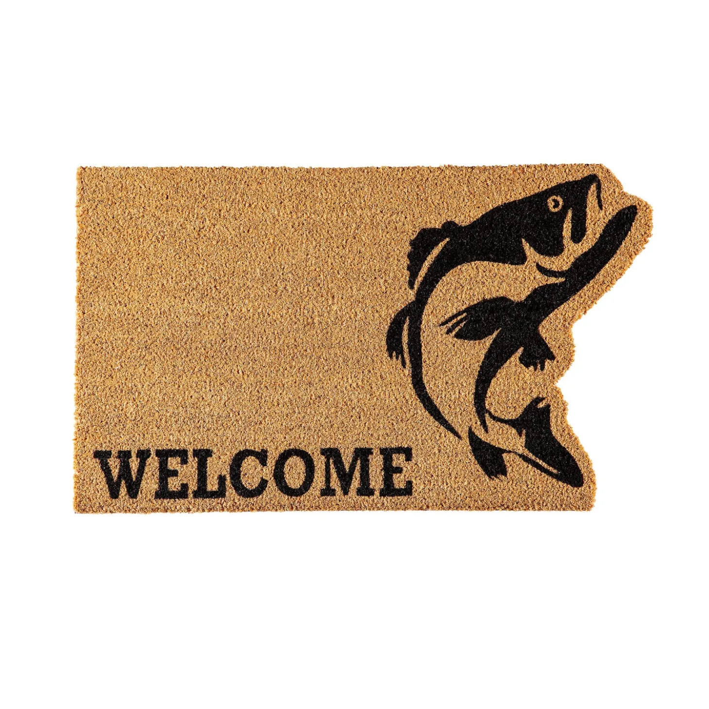 Coir Mats>Plow & Hearth Trout Shaped Coir Mat