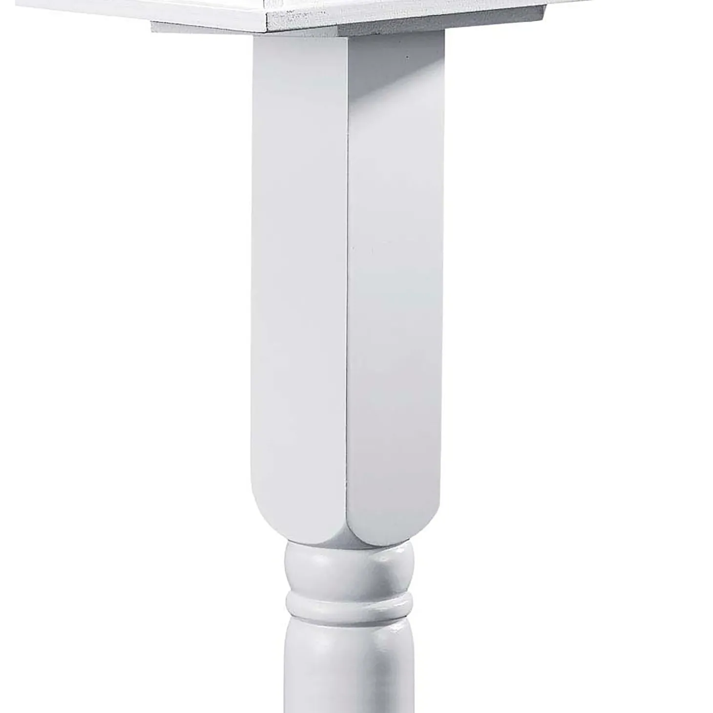 Birdhouses>Plow & Hearth Turned Wood Pedestal Pole For Birdhouse/Feeder with Ground Auger, White