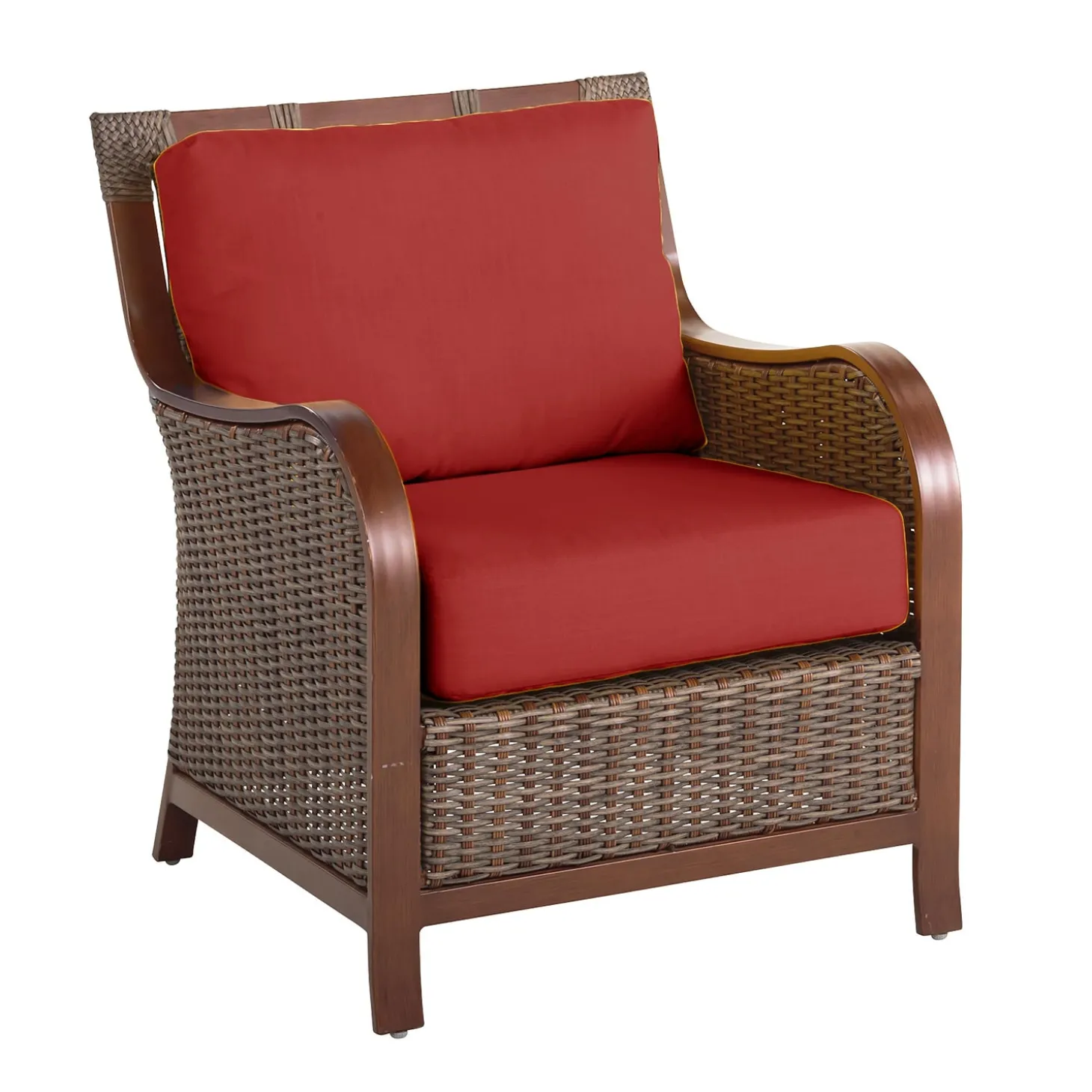 Chairs & Rockers | Rockers & Gliders>Plow & Hearth Urbanna Premium Wicker Chair with Luxury Cushions