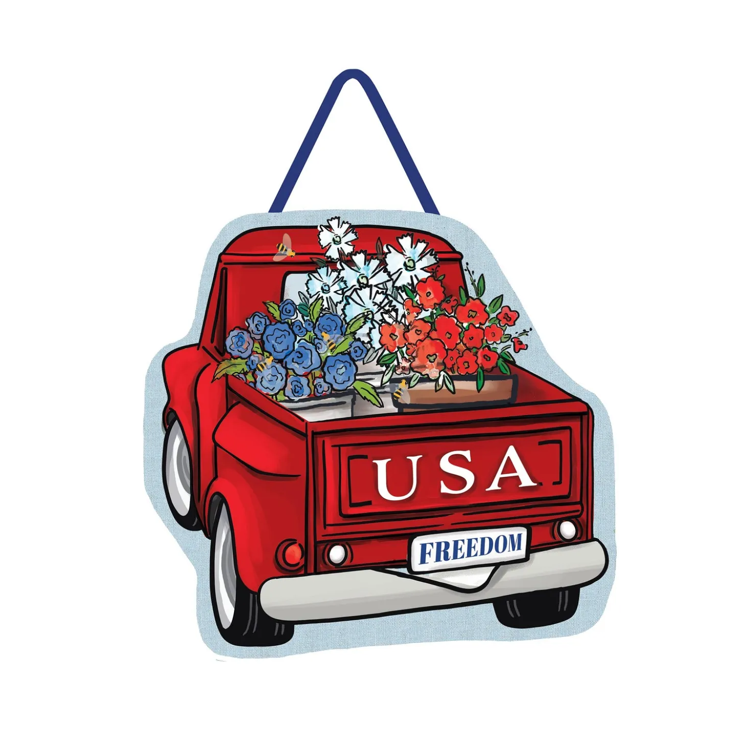 Fabric Door Hangers>Plow & Hearth USA Truck Door Décor