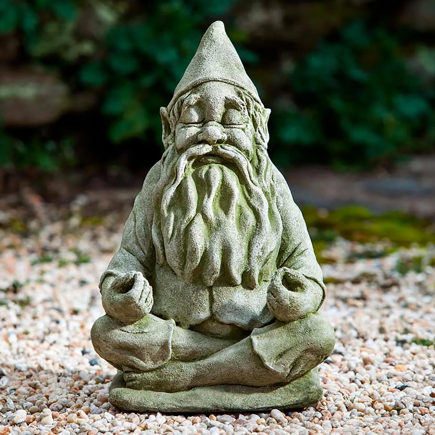 Garden Statues>Plow & Hearth USA-Made Handcrafted Stone Big Fred Gnome Garden Statue