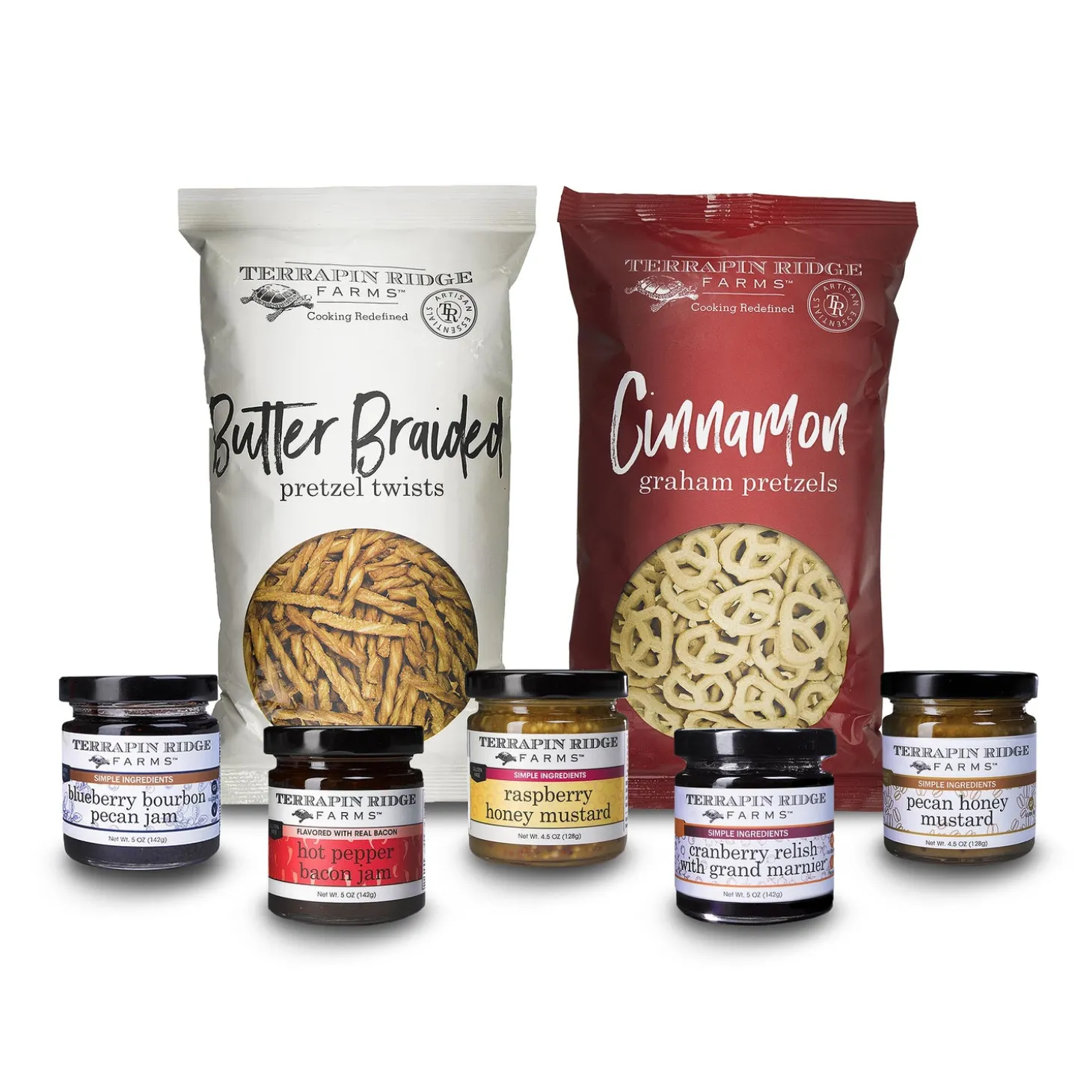 Gourmet Snacks & Nuts>Plow & Hearth USA-Made Holiday Spread Sampler