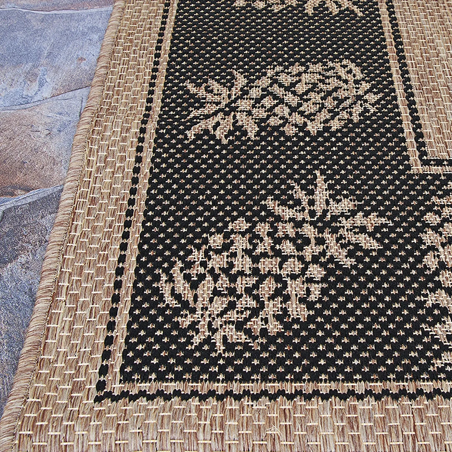 Area Rugs>Plow & Hearth Veranda Pineapple Indoor/Outdoor Polypropylene Runner, 2'3" x 11'9"