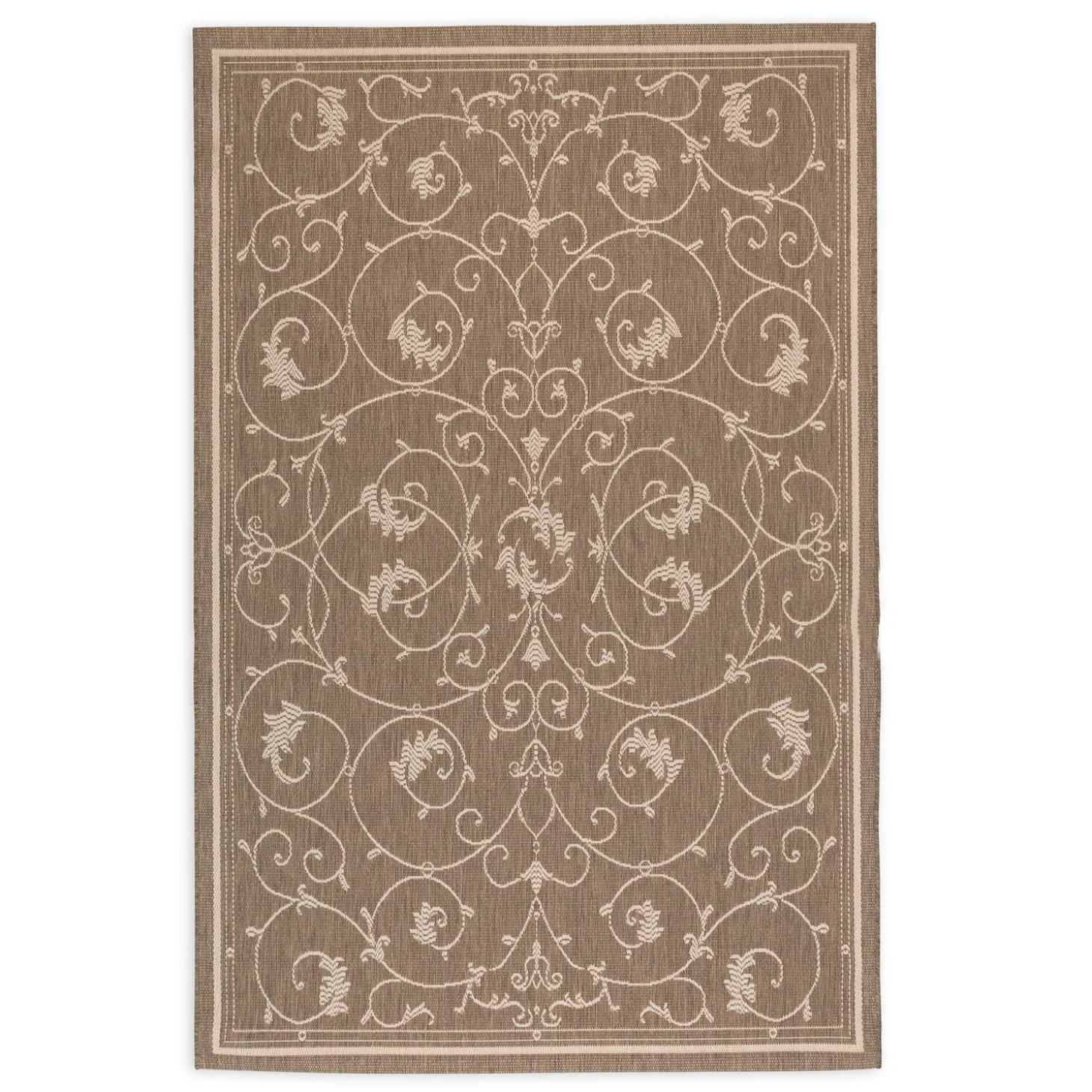 Area Rugs>Plow & Hearth Veranda Scroll Indoor/Outdoor Rug, 5'10"x 9'2"