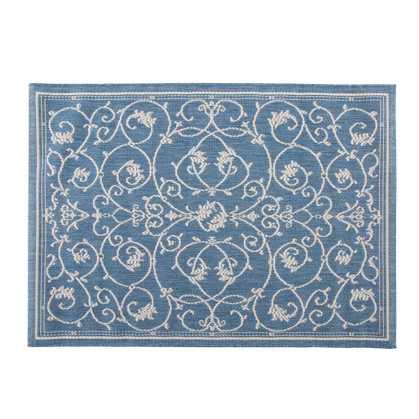 Area Rugs>Plow & Hearth Veranda Scroll Indoor/Outdoor Rug, 3'9"x 5'5"