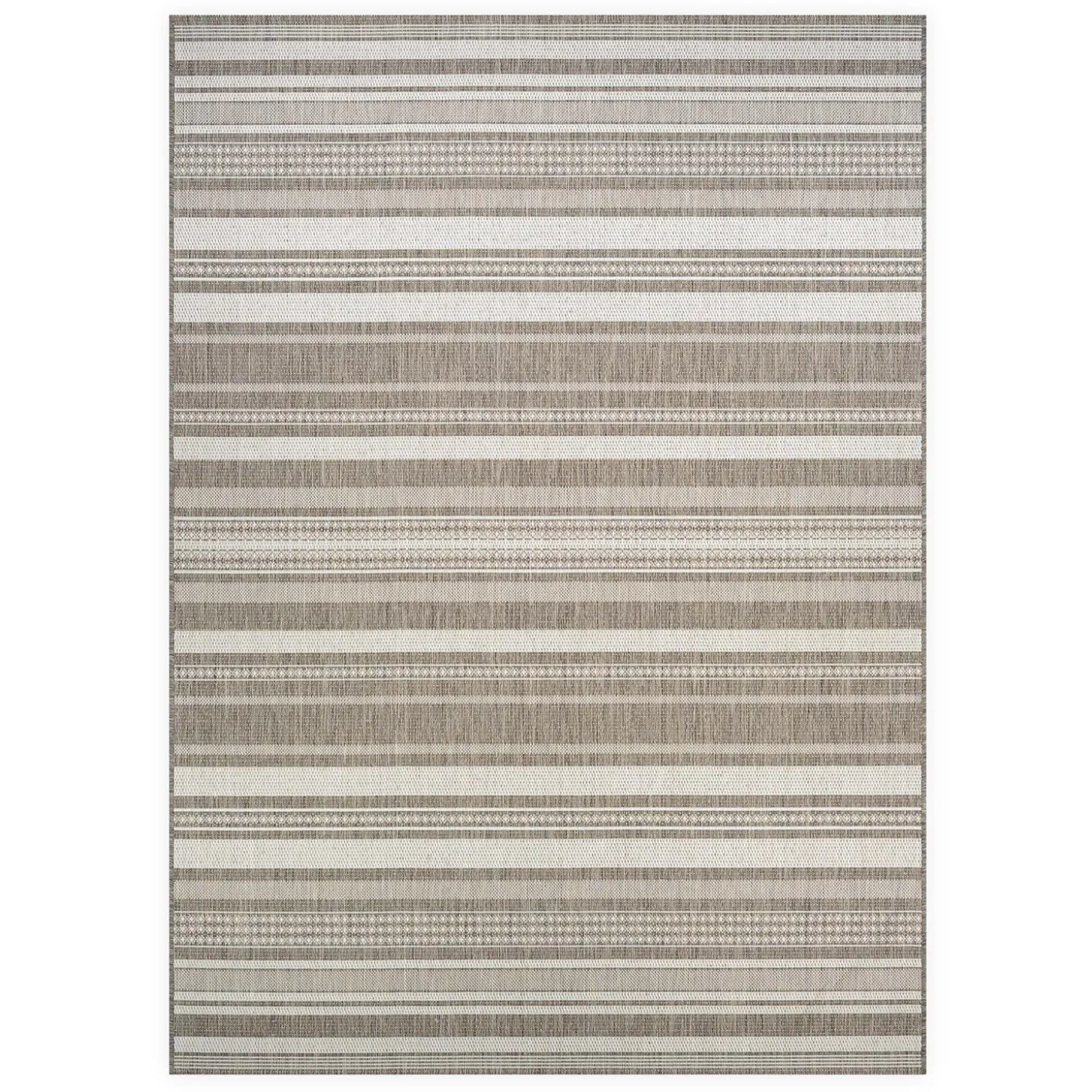 Area Rugs>Plow & Hearth Veranda Striped Indoor/Outdoor Polypropylene Rug, 5'10" x 9'2"