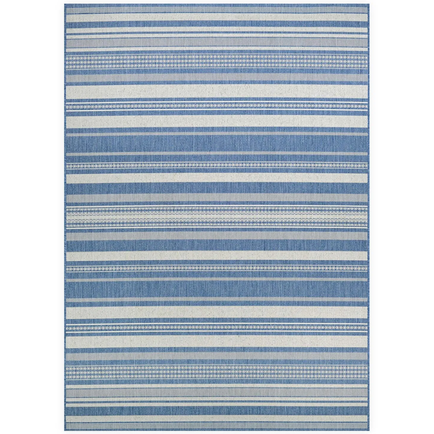 Area Rugs>Plow & Hearth Veranda Striped Indoor/Outdoor Polypropylene Rug, 5'10" x 9'2"