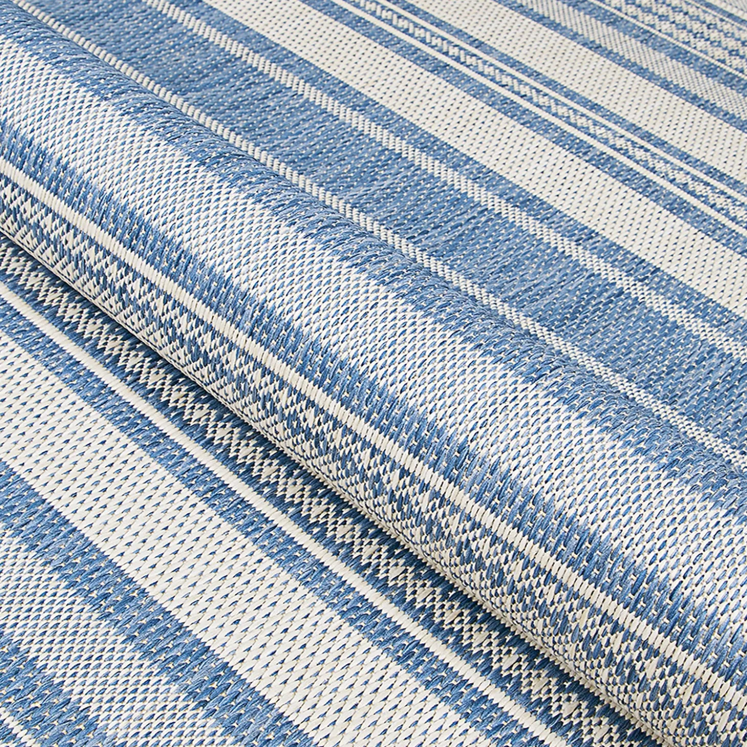 Area Rugs>Plow & Hearth Veranda Striped Indoor/Outdoor Polypropylene Rug, 5'10" x 9'2"