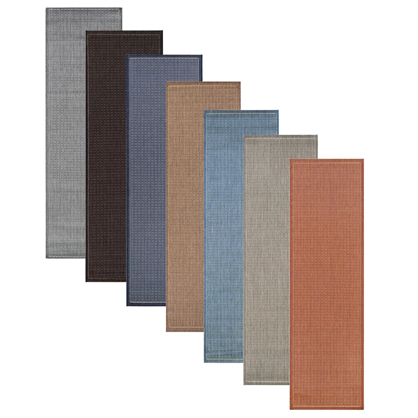 Area Rugs>Plow & Hearth Veranda Textured Indoor/Outdoor Polypropylene Rug, 3'9" x 5'5"