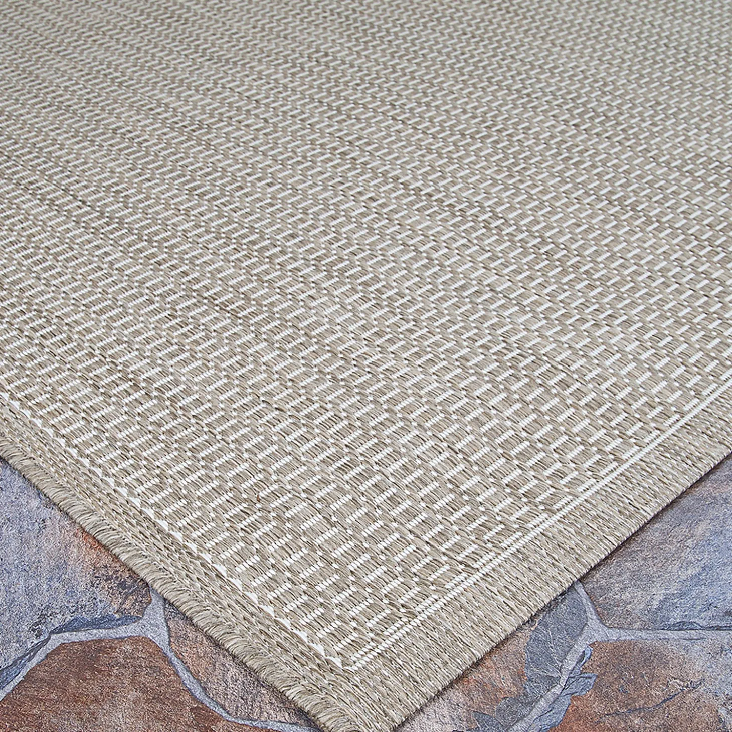 Area Rugs>Plow & Hearth Veranda Textured Indoor/Outdoor Polypropylene Rug, 3'9" x 5'5"