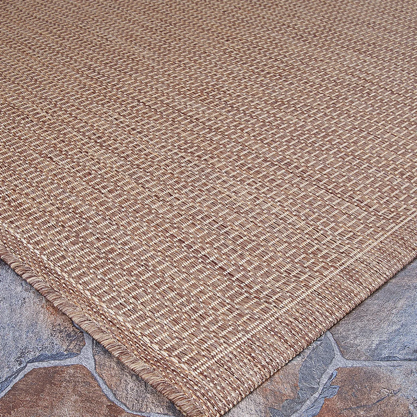 Area Rugs>Plow & Hearth Veranda Textured Indoor/Outdoor Polypropylene Rug, 3'9" x 5'5"