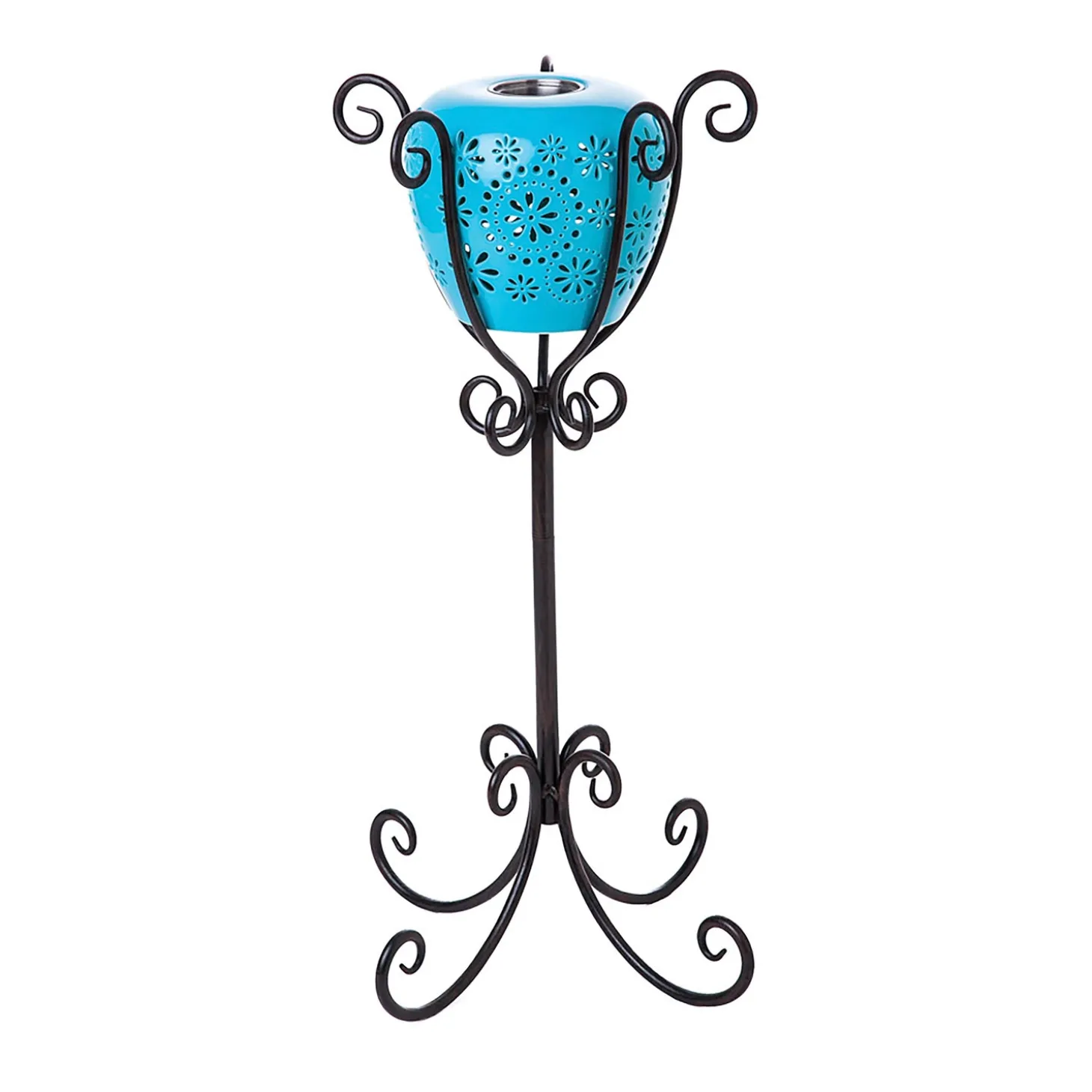 Gazing Balls | Birdbaths>Plow & Hearth Versatile Metal Scroll Stand