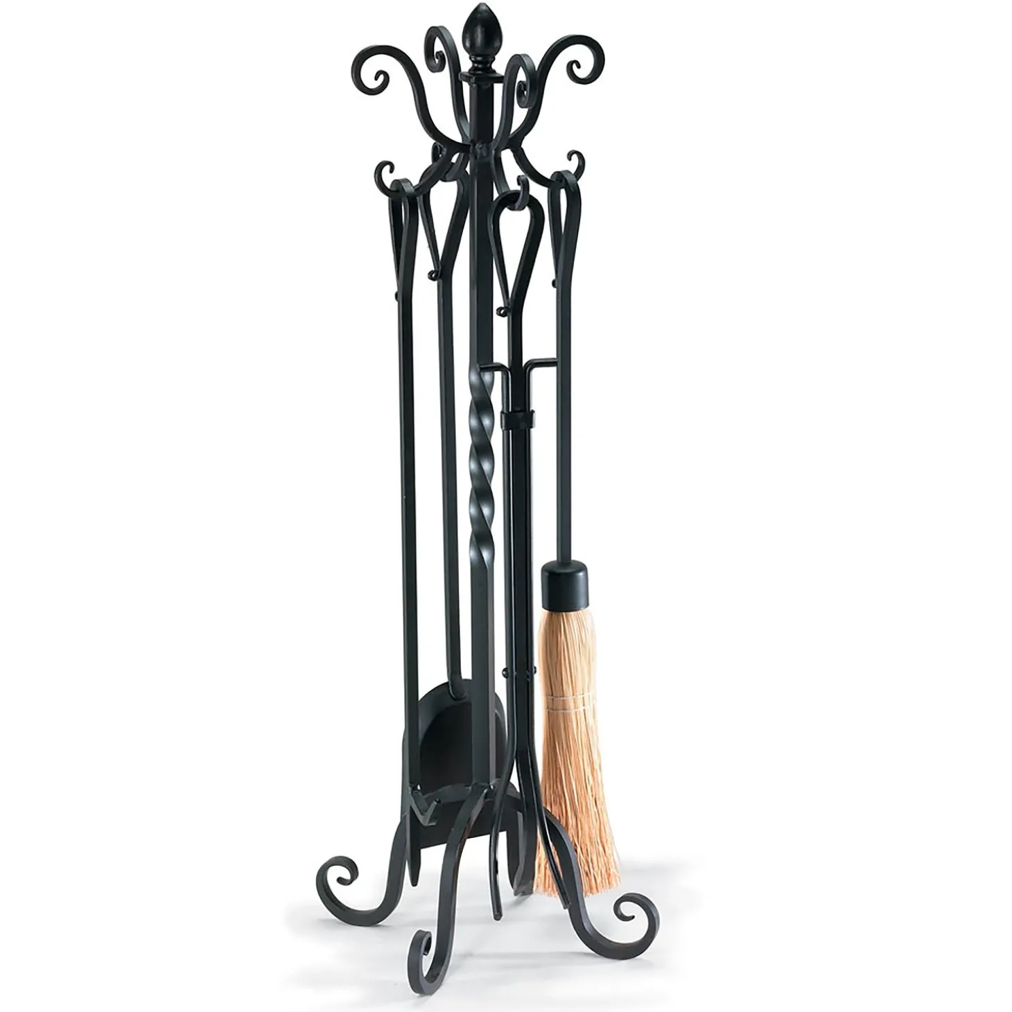 Fireplace Tool Sets>Plow & Hearth Victorian Fireplace Tool Set Black